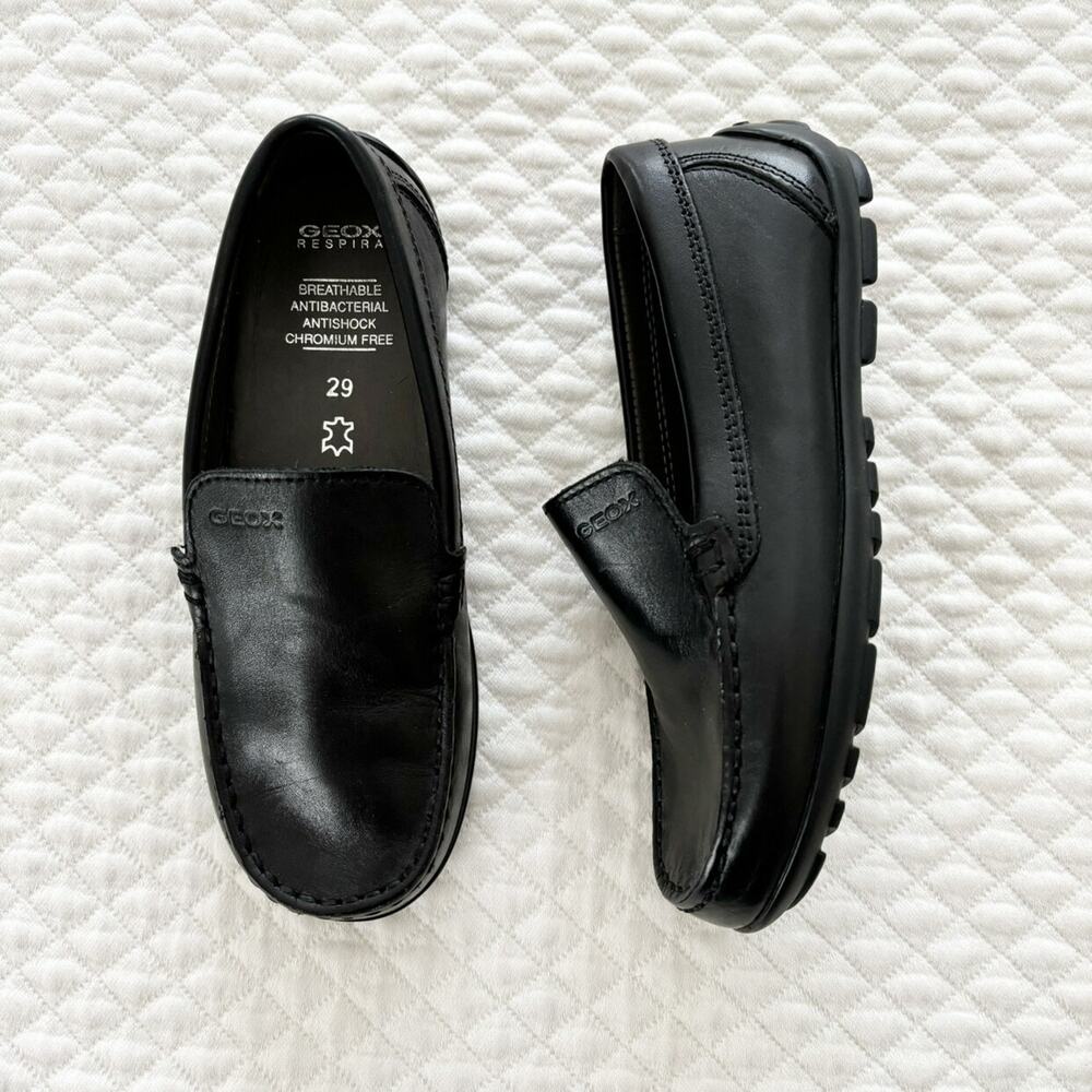 Geox Kids Black Loafers